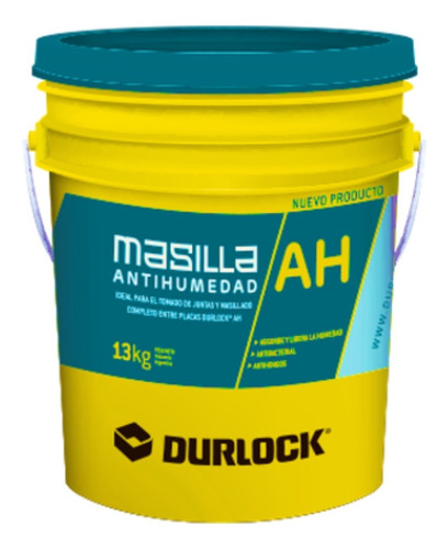 Masilla Durlock Antihumedad Ah X 13kg. - Capri Materiales