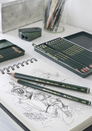 Imagen 3 de 8 de Lata Grafito Castell 9000 Jumbo X5 Faber-castell