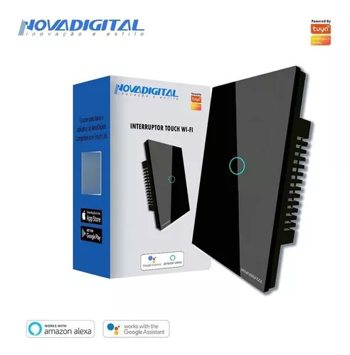 NOVA DIGITAL INTERRUPTOR INTELIGENTE WI-FI 1 BOTÃO COM 1 TOMADA 10A BRANCO  - E-commerce - NT Virtual