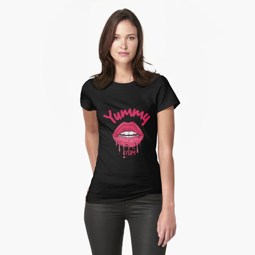 Polera Yummy Kiss Beso Negro