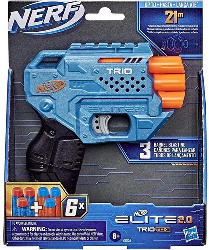 Lanzador de dardos Hasbro Nerf Elite 2.0 Trio Td-3 E9957