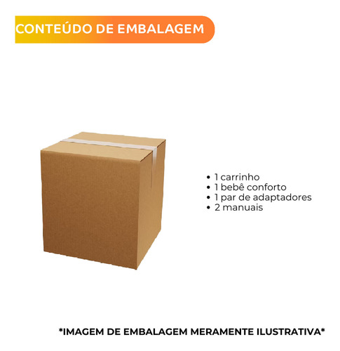 Carrinho 3 Em 1 Travel System Romanzo Duo 0 A 15kg - Infanti Preto Preto