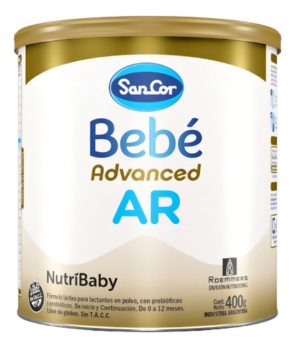 Sancor Bebé Advanced Ar Nutribaby X 400grs