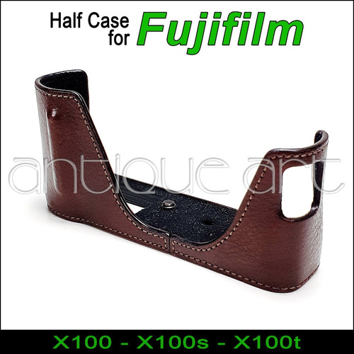 A64 Half Case Gariz For Fujifilm X100 Brown Leather X100s 