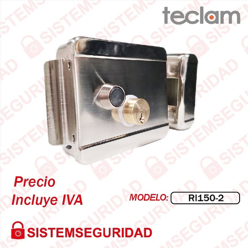 Cerradura Chapa Electrica Con Boton Rl150-2 Teclam 800kg