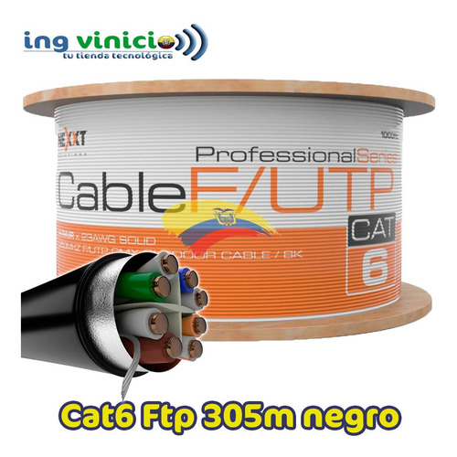 Rollo De Cable F/utp Nexxt Cat 6 Cmx Outdoor Blindado 305m