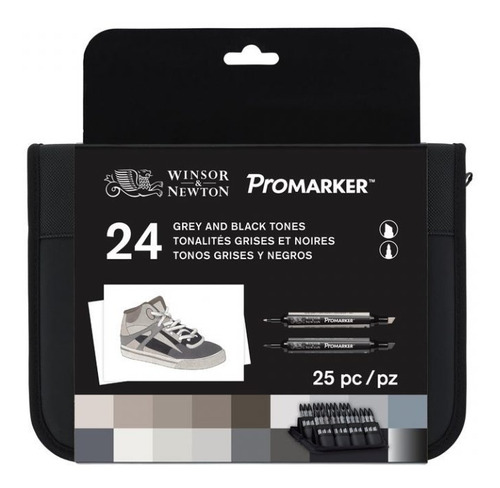 Set Promarker Tonos Grises X24 Winsor & Newton Microcentro