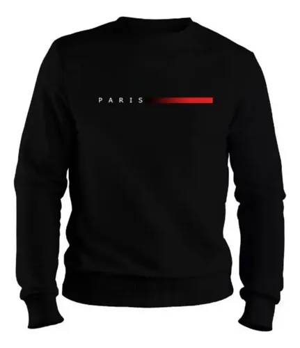 Moletom Masculino Gola Careca Flanelado Paris Suéter Frio
