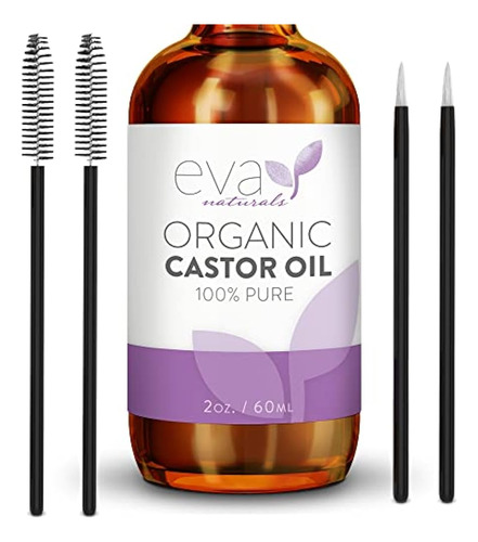 Aceite De Ricino Orgánico Eva Naturals (2 Oz) - Promueve El 