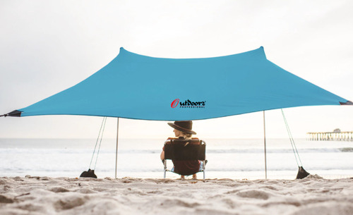 Sombrilla Carpa Sunshade Techo Playa Outdoors Professional C Turquesa