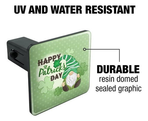 St. Patrick Day Gnome Tow Trailer Hitch Cover Plug Insert 1