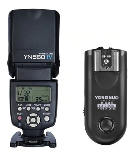 Flash Yongnuo 560 Iv + Radio Rf-603ii + Difusor Nuevo 