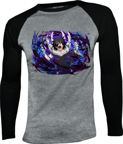 Camiseta Naruto Modelo 19 Manga Larga Camibuso Raglan Cs