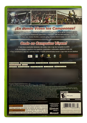 Pes 2010 Pro Evolution Soccer 2010 Para Xbox 360 Físico (Usado)