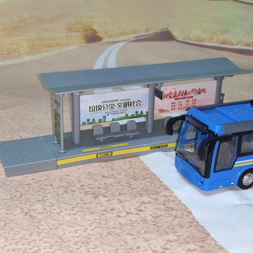 / Escala 1/64, Autobús, Parada De Espera, Modelos De