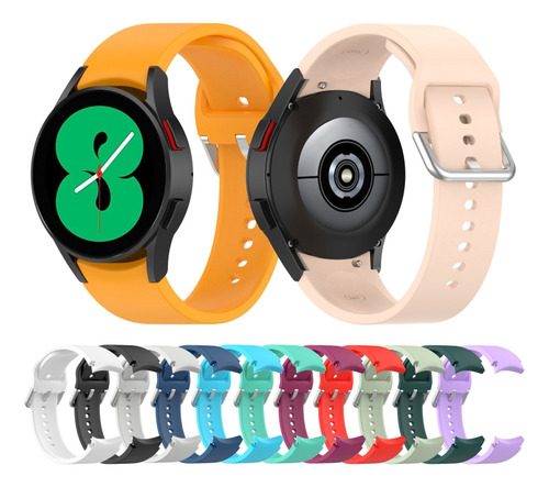Correa De Reloj De Silicona Gris Plateada Para Samsung Galax