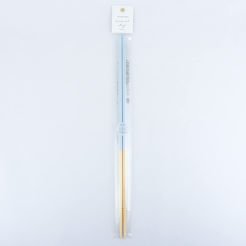 Palillo Largo Madera Bambu Saibashi 13  Hecho Japon Azul