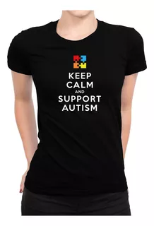 Idakoos Polo Mujer Keep Calm And Support Autism