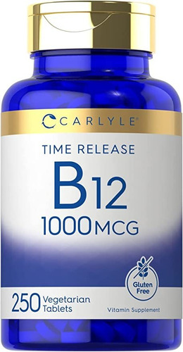 Carlyle Vitamina B12  Mcg | 250 Unidades | Tabletas De Libe.