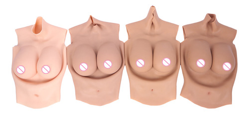 Traje Artificial De Medio Cuerpo Con Tetas Falsas Para Drag