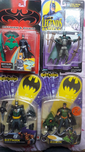 Lote De 4 Figuras De Batman, Robin, Batgirl. Dc