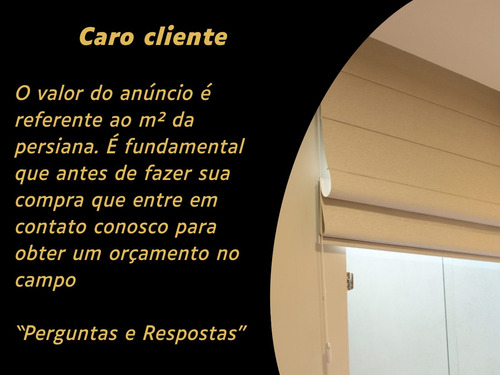 Cortina Persiana Romana Linho Com Controle Total De Luz