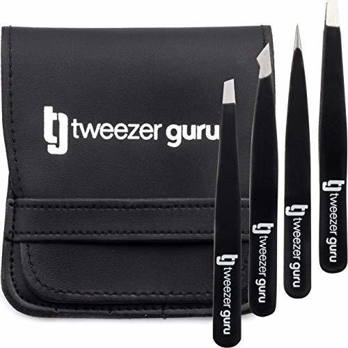 Tweezer Guru Juego De Pinzas Para Cejas (4 Piezas) Para Muje