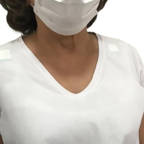 Babador Descartável Tnt Com Velcro Branco 30g Pct 100unids