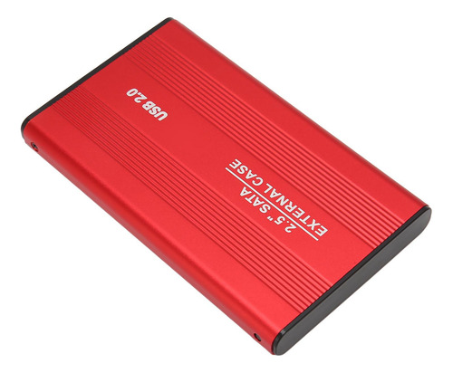 Disco Duro Externo Usb2.0 Rojo Rojo Delgado De 2,5 Pulgadas