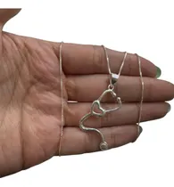 Comprar Cadena Dije Plata 925 Estetoscopio Médico Medicina Regalo