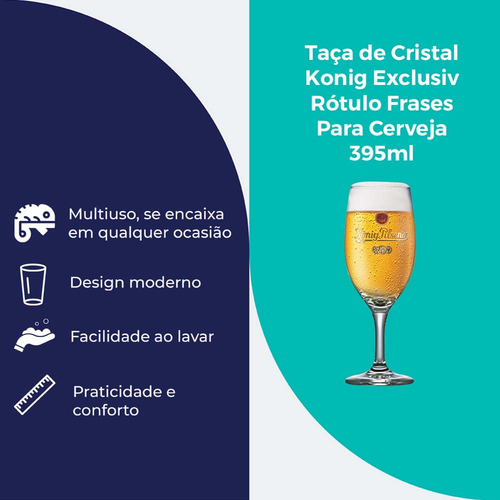 Taça de Cristal Com Frases Konig Exclusiv 395ml , Ruvolo