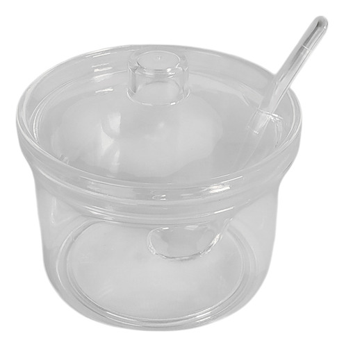 Azucarera Quesera Melamina Plástico Con Tapa Y Cuchara Color Transparente