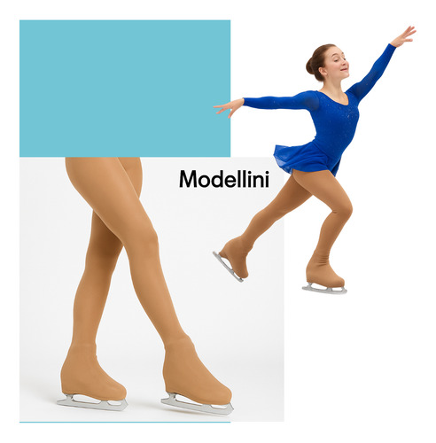 Cancan Panty Con Cubrebota Para Patin Artistico Natural Natural Talle 3