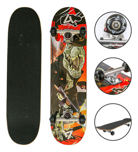 Skate Profissional Street Completo Montado Abec 7 Envio Já