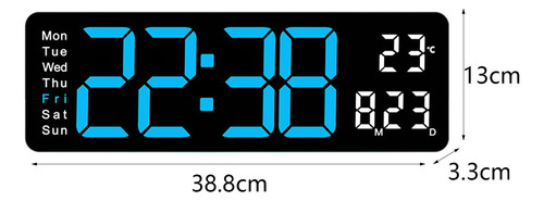Reloj Digital, Reloj De Mesa, Reloj Despertador Azul