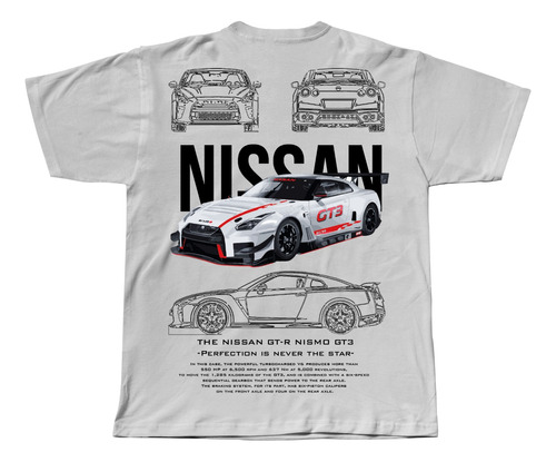 Camiseta Oversize En Algodón Premium Edición Nissan Gtr