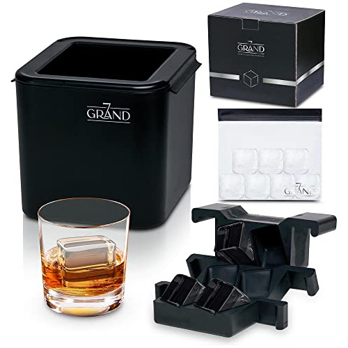 7grand Premium Clear Ice Cube Maker - Molde De Hielo Transpa