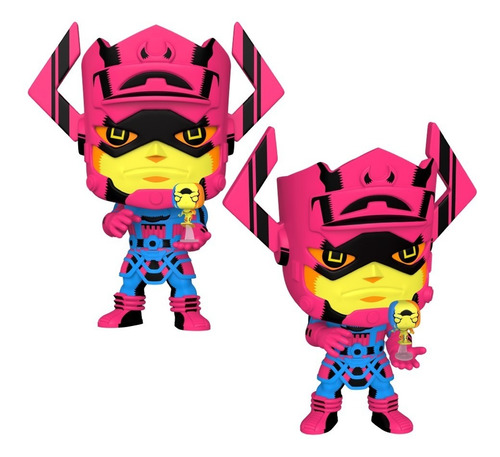 Imagen 2 de 2 de Funko Pop Galactus Silver Surfer Blacklight Px Exclusive