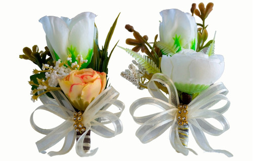 2 Ramilletes Artificial Boutonniere Novio Boda Otis Hadas