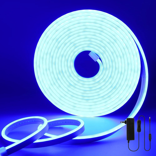 Tiras De Led Flexible 5m Luz De Neón Manguera Con Fuente 12v