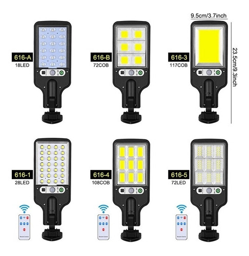 300w Llevó Las Luces De Calle Solares Cob+lámpara Solar Al A
