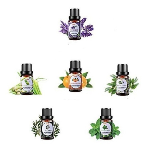 Imagen 2 de 2 de Set De 6 Aceites Esencias Para Difusores Humificadores