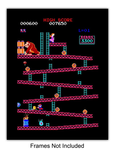 Set De Estampado Clásico De Juegos De Arcade Para Pared, 20