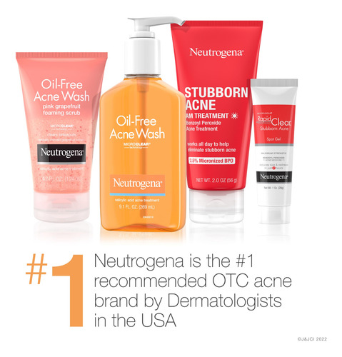 Jabón Facial Neutrogena Para El Acné Sin Aceite, 177 Ml, Con