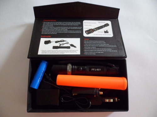 Lanterna Led Tática Police Profissional Recarregável C/ Zoom