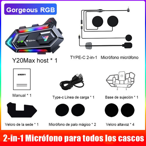 Manos Libres Bluetooth Para Casco Moto - Intercom Práctico