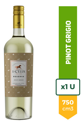 Vino La Celia Reserva Pinot Grigio Blanco 750ml La Barra