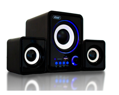 Caixa De Som Com Bluetooth Subwoofer Pc Notebook Usb P2 Sd Cor Preto 110V/220V