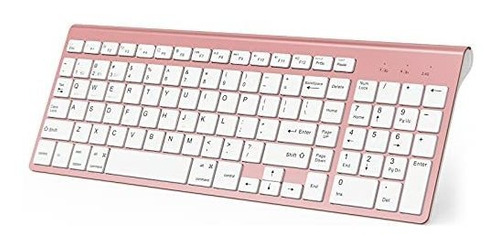 Teclado Bluetooth Teclado Inalámbrico Rosa Teclado Num...