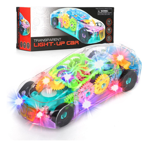 Joyabit Light Up Transparent Toy Car Para Niños - Carrero De